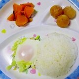 幼児プレート◎きゃべつの目玉焼き